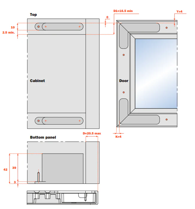 Salice Air 19mm Aluminium Door Profile - DEL9LP300_ - 3000mm - Bulk Pack of 14 Lengths - Image 3